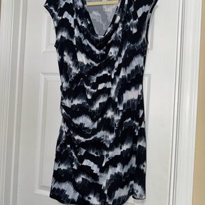 Michael Kors Abstract Black and White Mini Dress